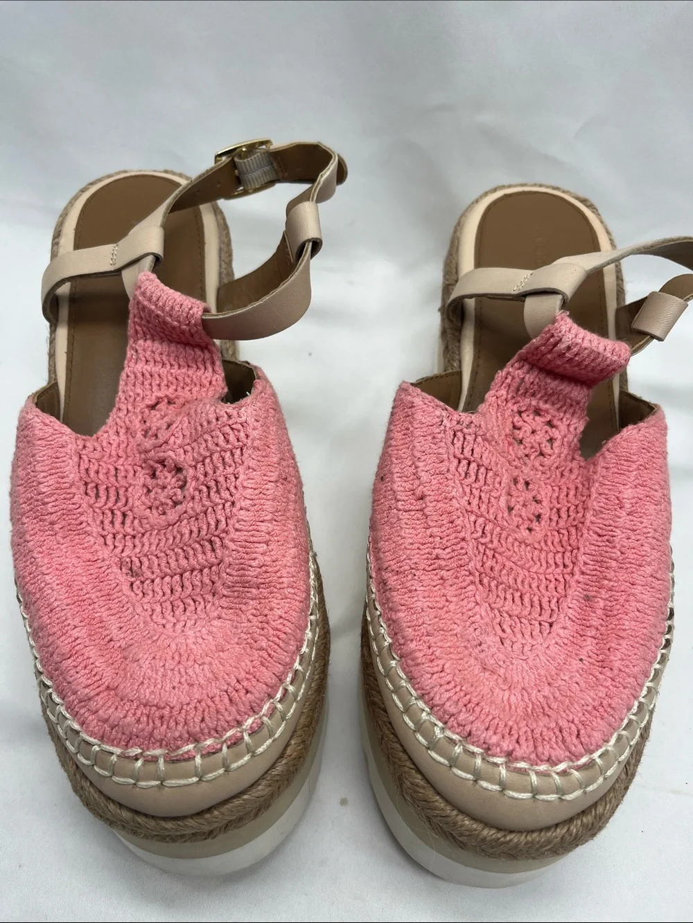 Free People Morning in Mykonos Espadrille Pink Platform Sandals
